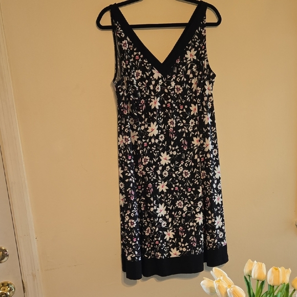 Chaps Dresses & Skirts - Chaps Black, White, and Pink Midi Sundress. P2P 20-24 Length 38